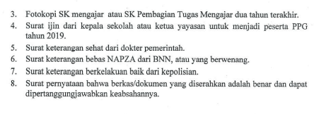 Persyaratan calon akseptor PPG dalam jabatan tahun  Persyaratan calon akseptor PPG dalam jabatan tahun 2019