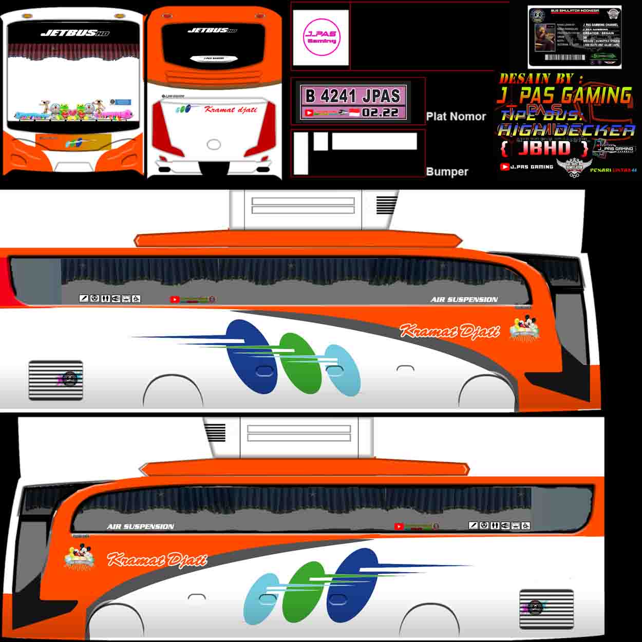 livery bus kramat djati