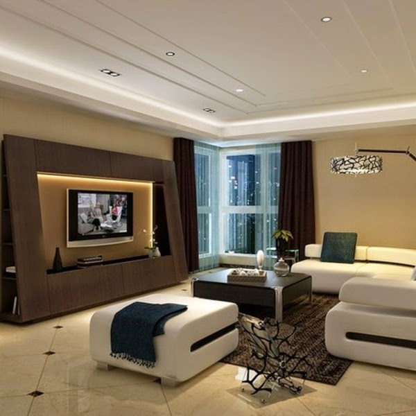 How to use modern  TV wall  units in living  room  wall  decor  