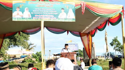 Bupati Agus Istiqlal Laksanakan Shalat Idul Fitri 1443 Hijriah di Lapangan Merdeka 