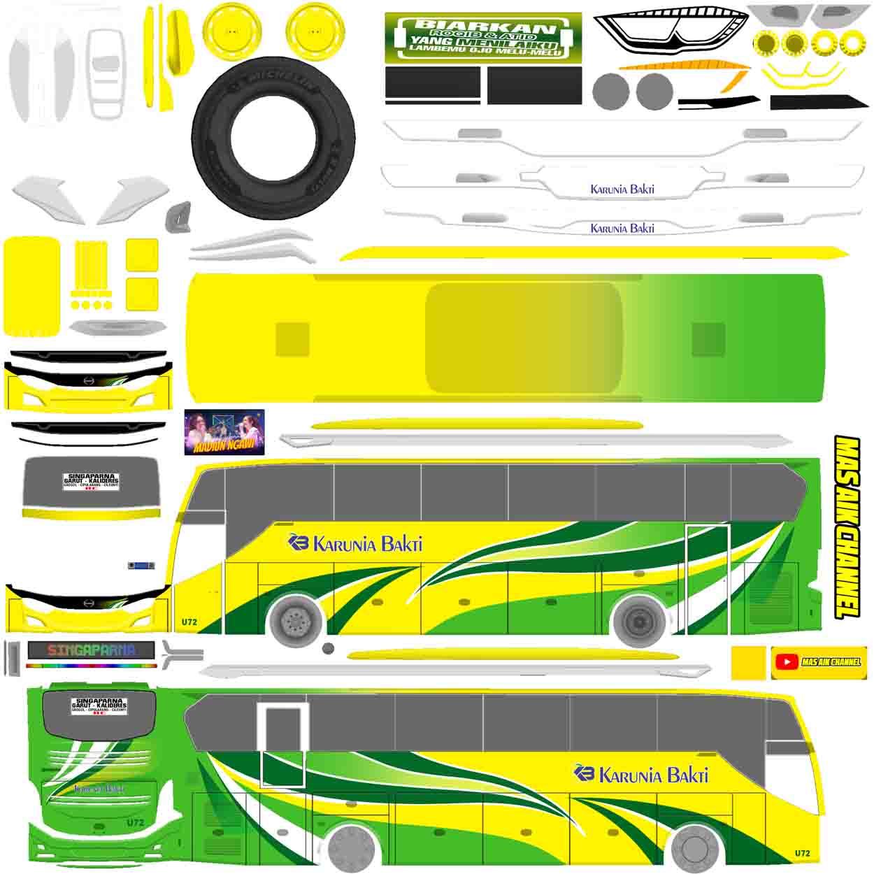 livery bus karunia bakti terbaru