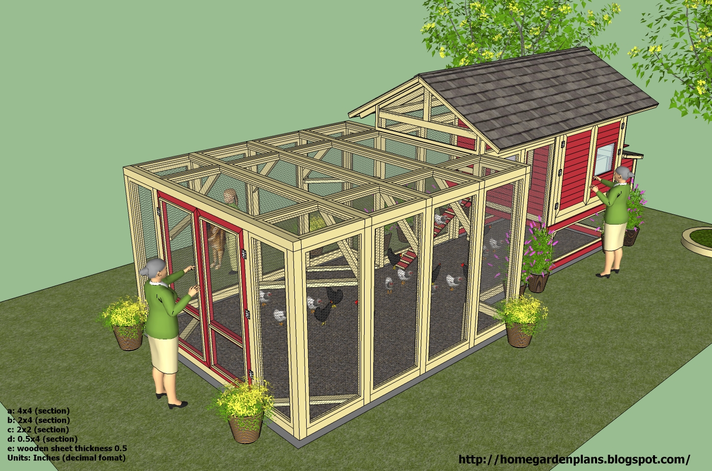 L101 - Large Chicken Coop Plans - How to build a Chicken Coop