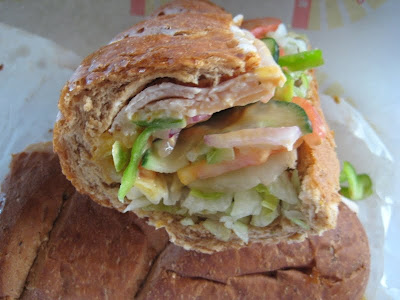 Subway Turkey Jalapeno Melt cross section