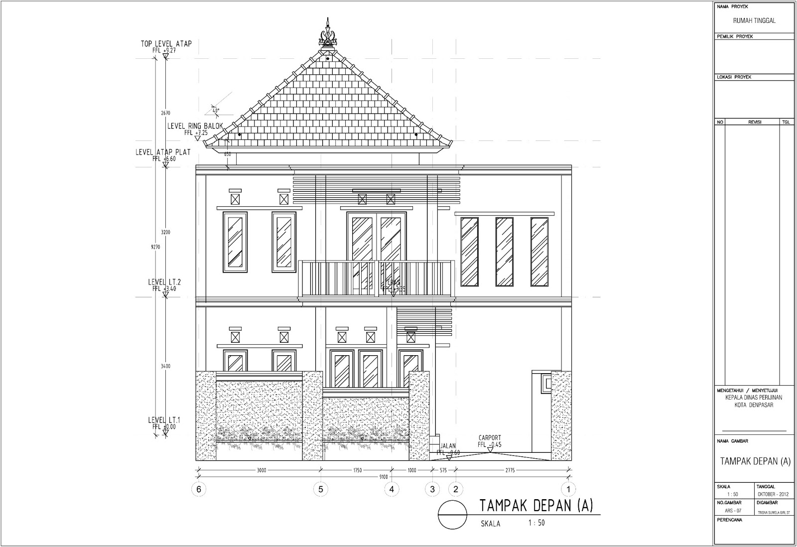 Belajar ilmu apa saja: Contoh Gambar IMB Rumah Tinggal 