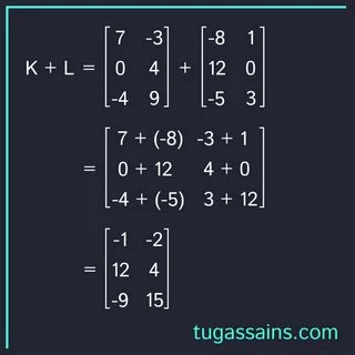 Contoh Soal Penjumlahan Matriks 3x2