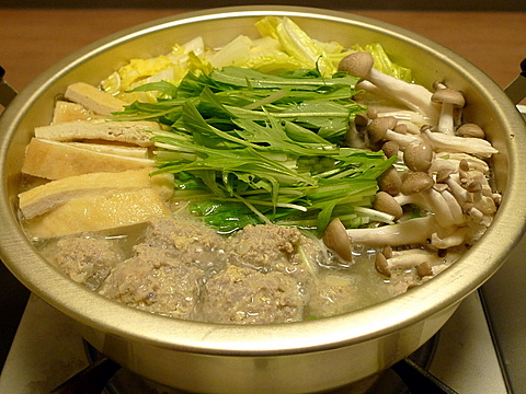 おっさんひとり飯 旧サイト やはりこれは 基本の一つでしたね 豚つみれ鍋