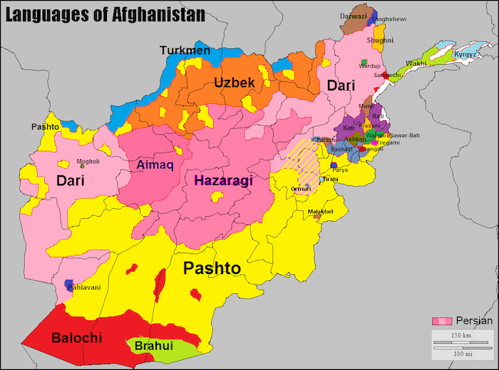 Afganistan'da Konuşulan Diller