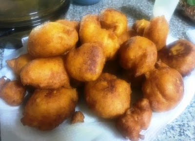 Pumpkin fritters on plate