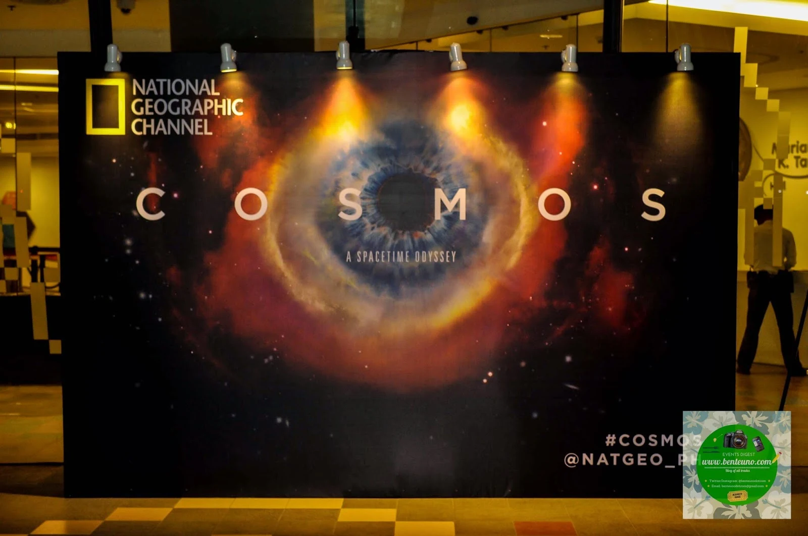 Cosmos: Space Odyssey backdrop at the Mind Museum