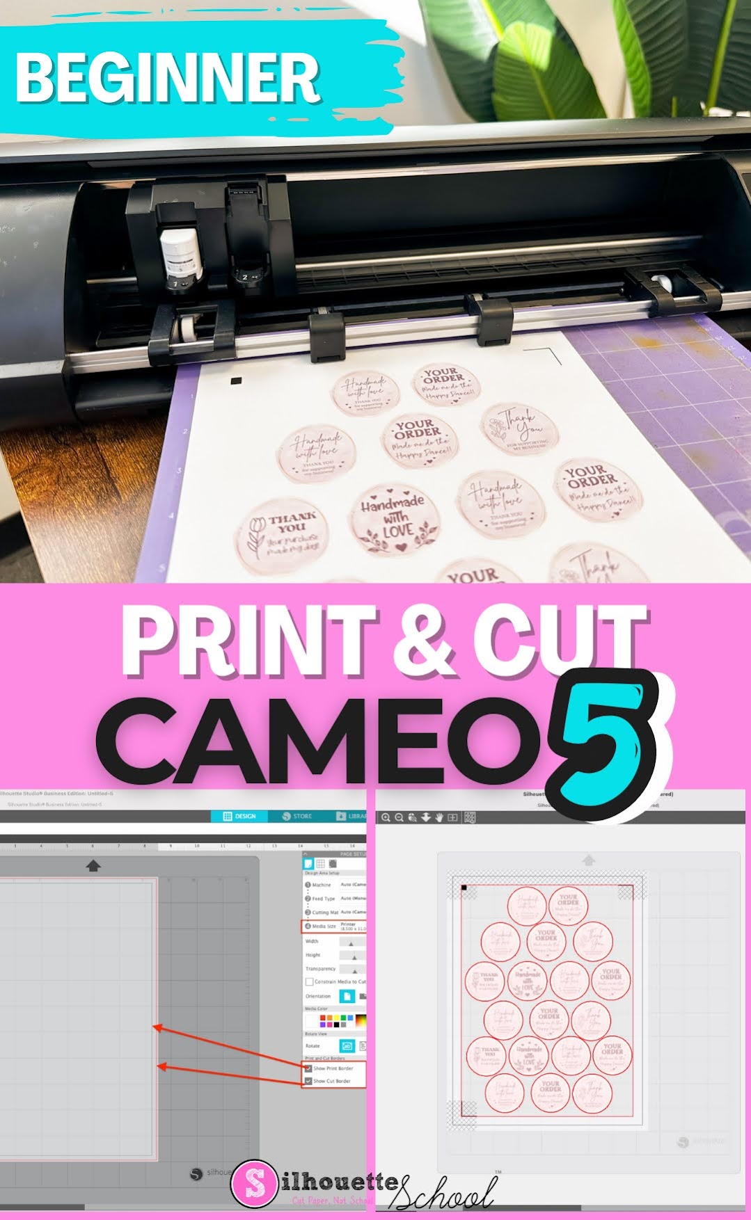 First Print and Cut with Silhouette CAMEO 5 for Beginners - Silhouette  School