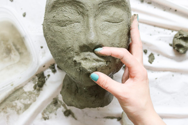 How To Make Cement Head Planter