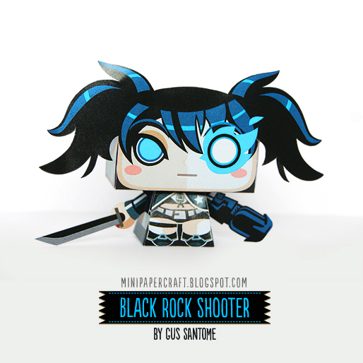 Mini Black Rock Shooter Paper Toy