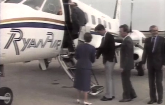 Ryanair inaugural flight video 1985