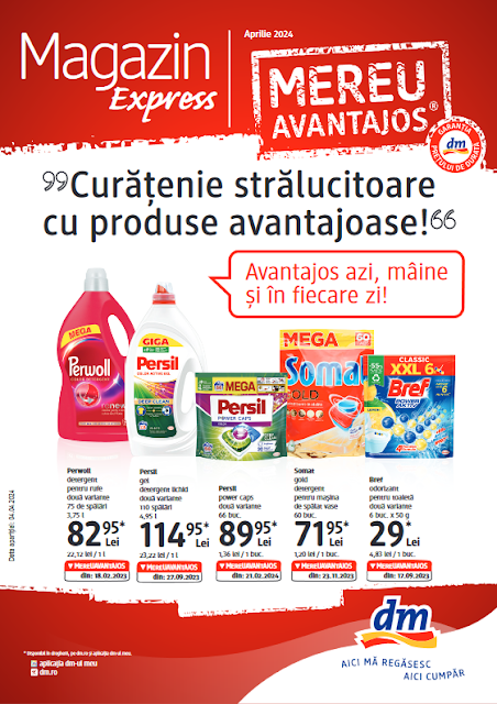 dm catalog- brosura- magazinea APRILIE 2024 → Curățenie strălucitoare cu produse avantajoase!