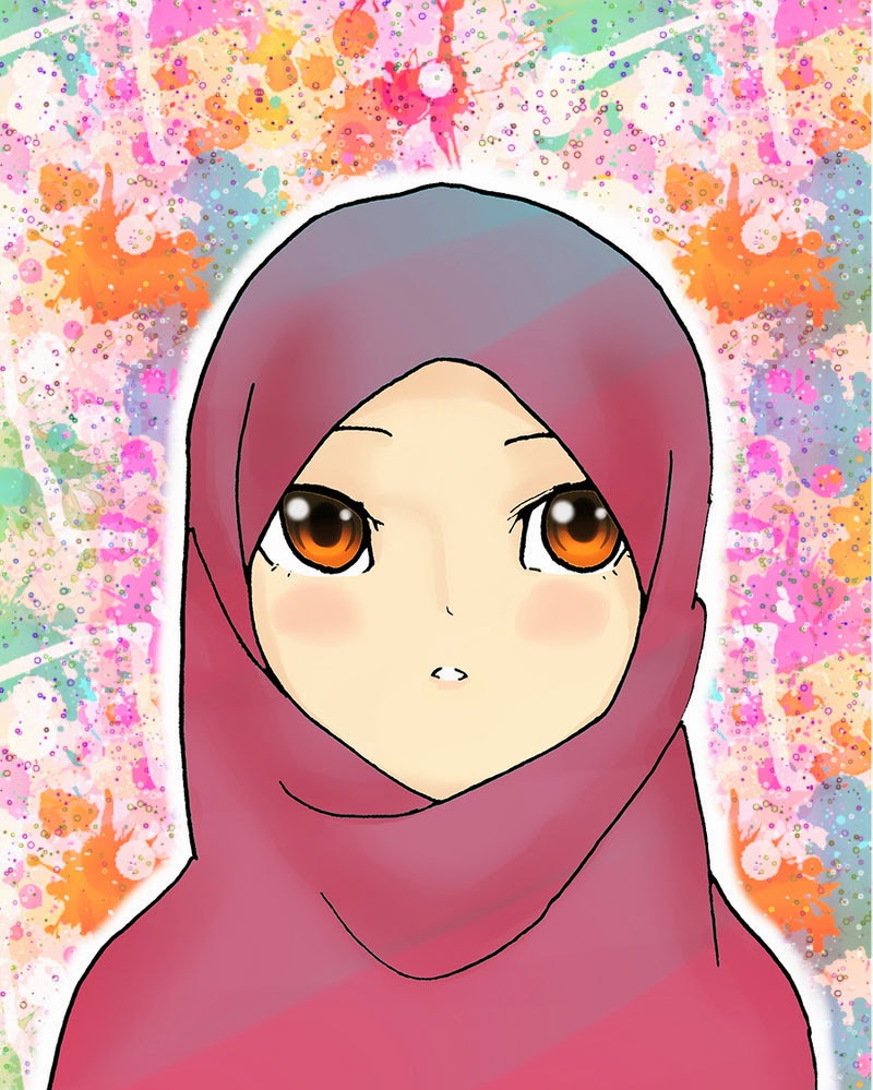 Gambar Kartun Muslimah Cantik Berhijab Animasi Bergerak Kolek Gambar