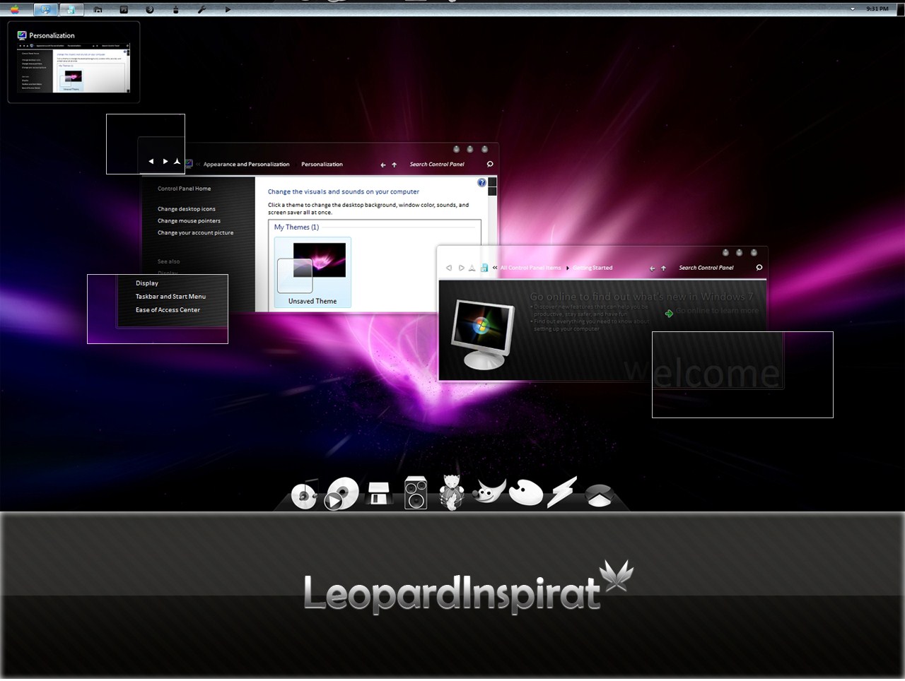 Leopard Inspirat - Apple Mac Themes Windows 7 | Wallpaper Collection ...