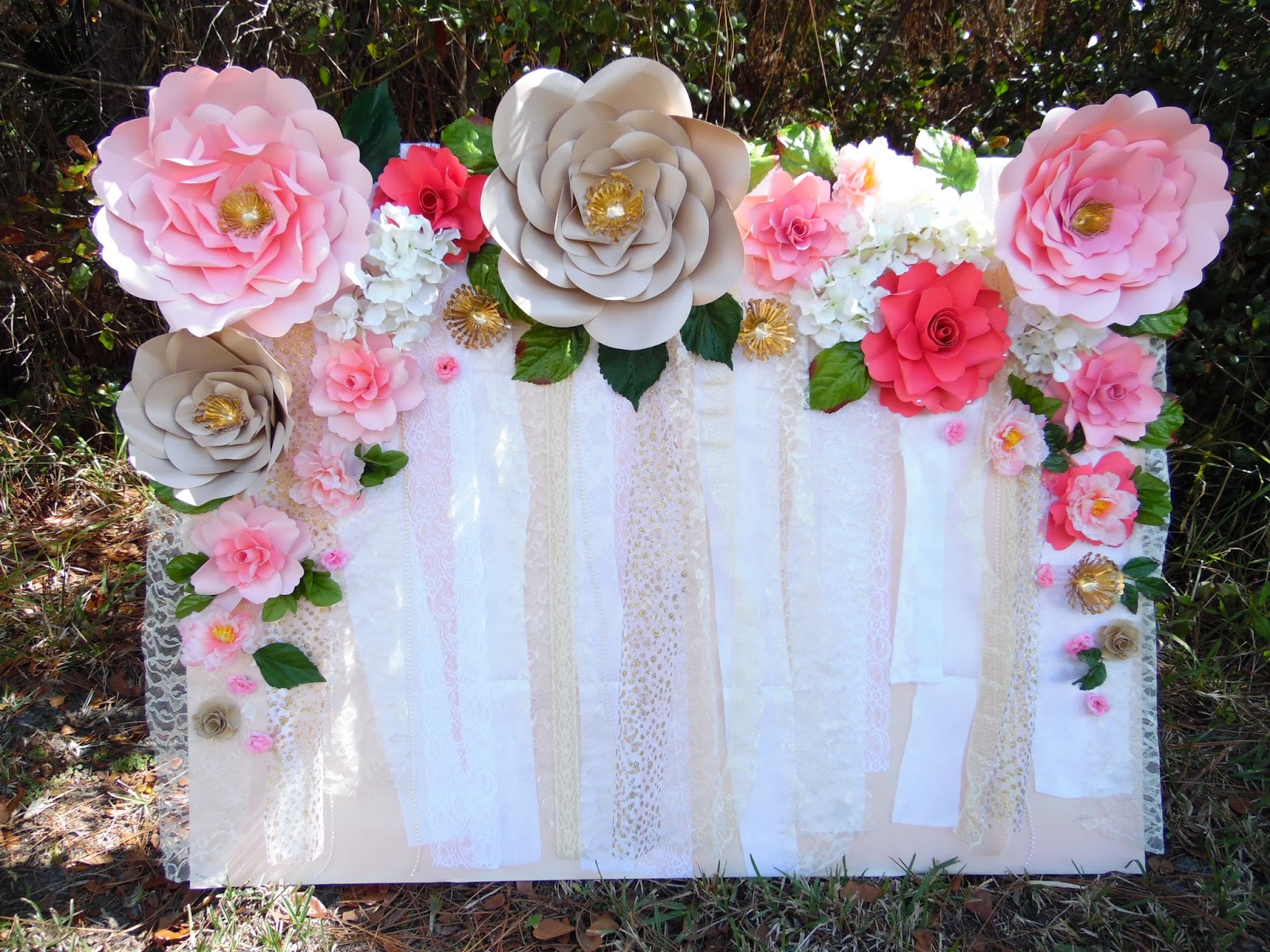 Easy Paper  Flower  Backdrop Assembly Abbi Kirsten Collections