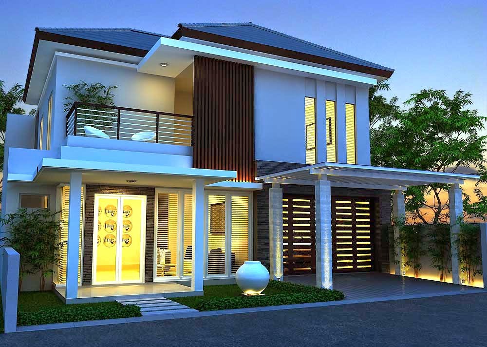 75 Contoh  Desain  Rumah  Minimalis  2  Lantai  Yang Nampak 