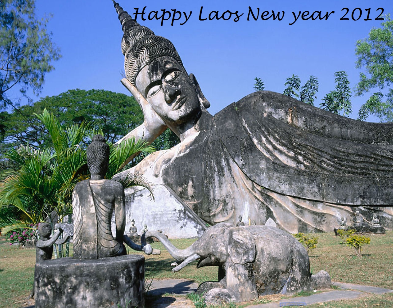 Pi Mai laos new year wall papers