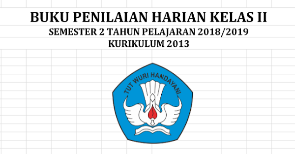 Download Aplikasi Nilai Harian Semester 2 Kelas 1,2,3,4,5,6 K13 Format Excel