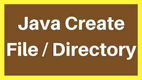 java create file and folder