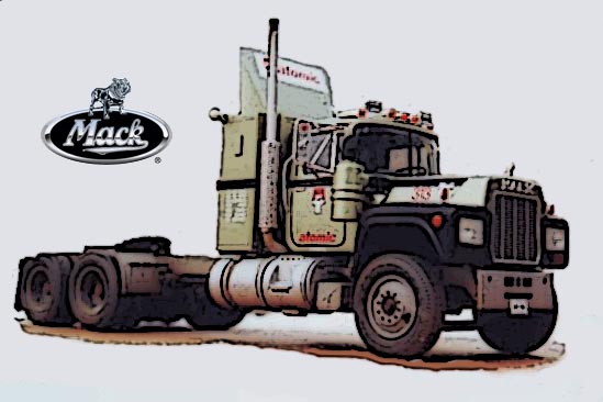 mack truck drawing