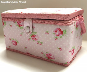 Fabric sewing box with flowers