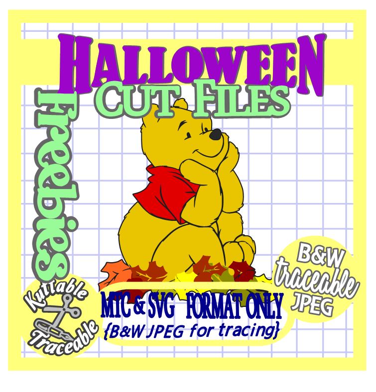 Download The Scrapoholic : Free MTC & SVG Cut Files! {Pooh in Leaves}