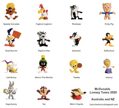 McDonalds Looney Tunes Happy Meal Toys 2020 Set of 15 Australia and New Zealand