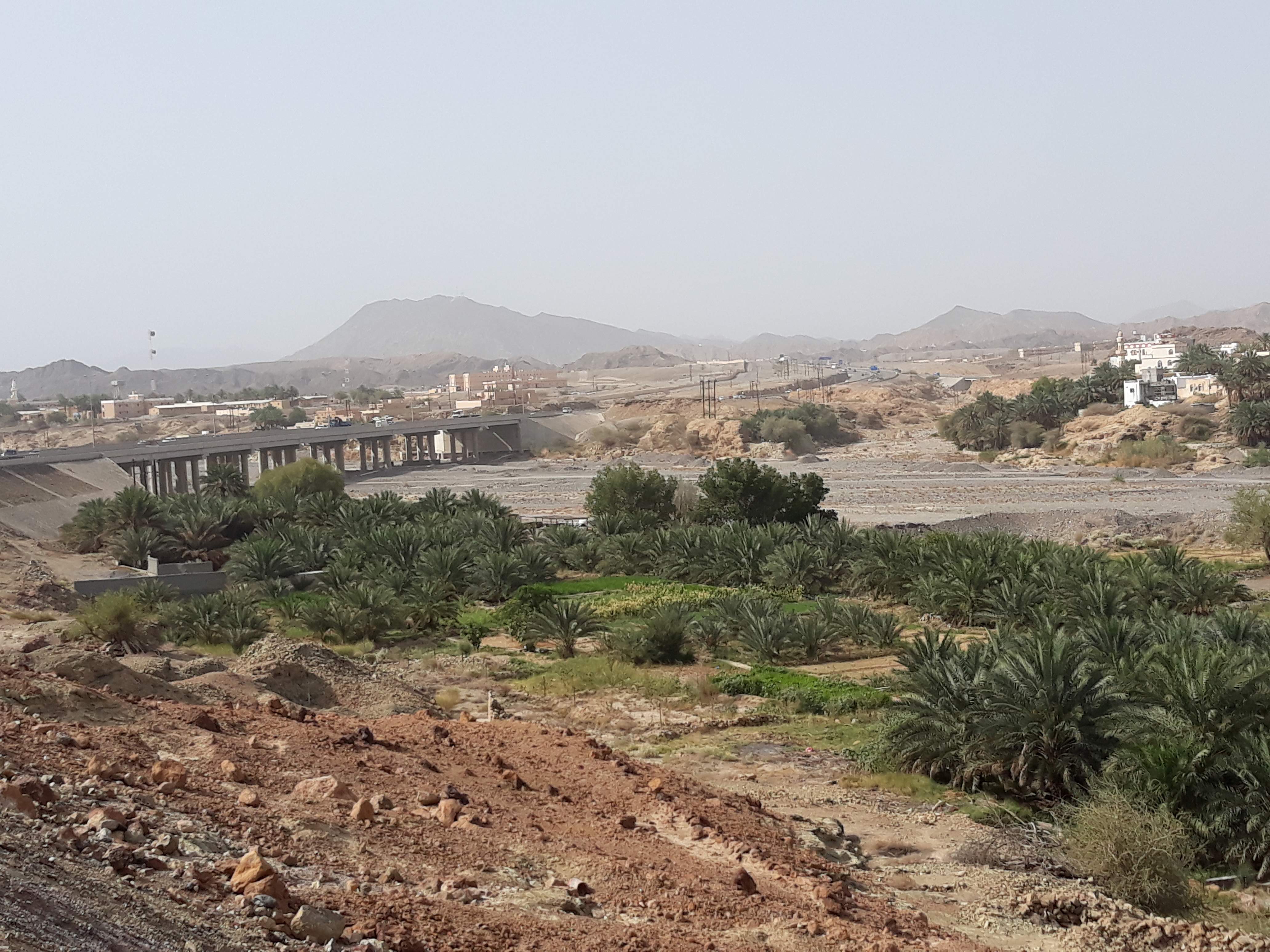 A view of empty Wadi (river) Fanja