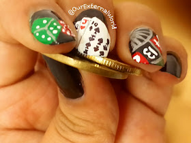 casino nails, Las Vegas, roulette