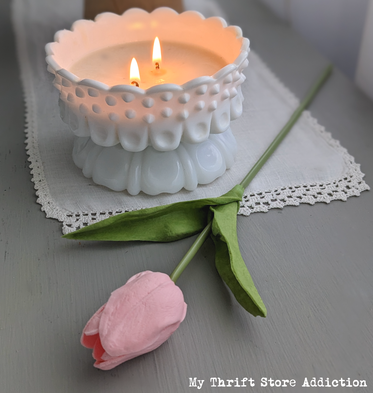 DIY Valentine's Table Decor Using Vintage Finds from Goodwill and Garage  Sales.