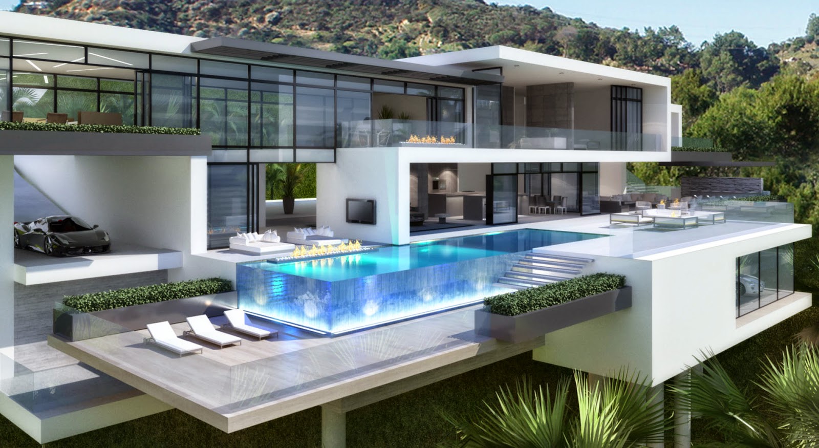 Contemporary Mansions On Sunset Plaza Drive, LA Purchase 