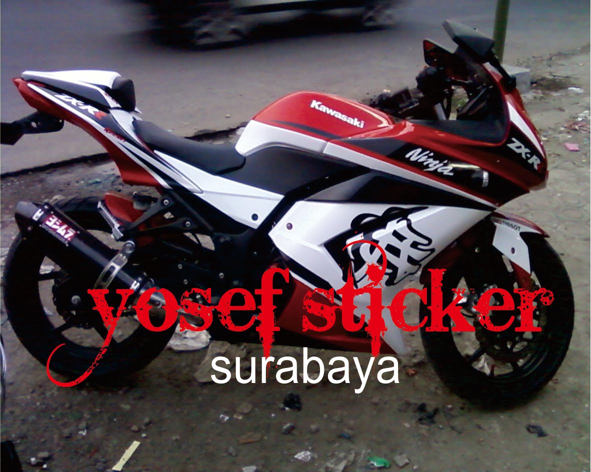 Gambar Cutting Sticker Motor Ninja 250 Karbu Modif Sticker