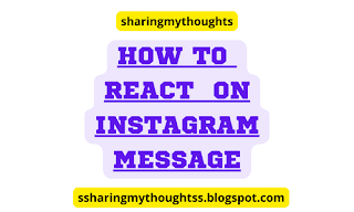 How to React on Instagram Message