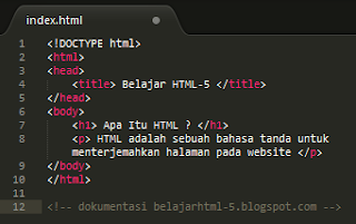 Belajar HTML dasar untuk pemula