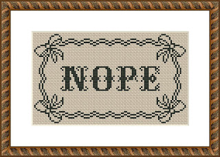 Nope cross stitch pattern - Tango Stitch