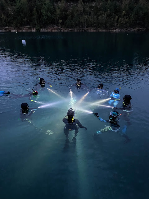 Zlot freediverów Koparki Jaworzono - nocne nurkowanie PJ Freediving