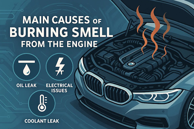 BMWのエンジンルームから焦げ臭いニオイがする主な原因