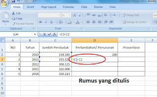 Beberapa perntah dasar menyerupai penjumlahan dan perkalian Panduan Belajar Microsoft Excel 2007 Untuk Pemula