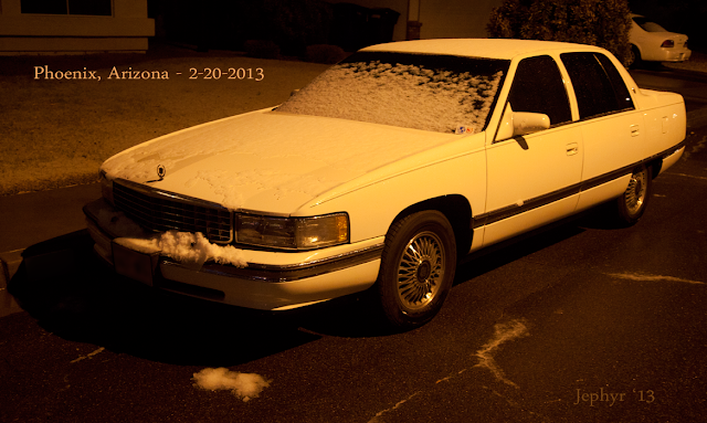 2013 Snow in Phoenix Arizona - Image by Jephyr