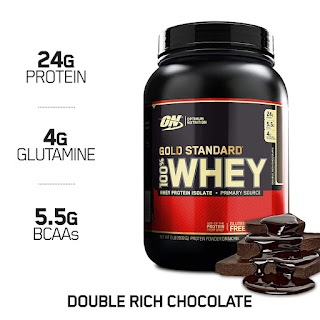      The sports nutrition industry’s whey protein powder represents the gold standard of protein quality. Made in GMP compliant company owned and operated facilities in the U.S.A., Gold Standard 100% Whey uses pure Whey Protein Isolates as the primary ingredient. Combined with ultra-filtered whey protein concentrate, each serving provides 24 grams of all-whey protein and 5.5 grams of naturally occurring Branched Chain Amino Acids (BCAAs) which are prized by athletes for their muscle building qualities. With more than 20 tempting flavors to choose from, ON’s Gold Standard 100% Whey gives you plenty of ways to keep workout recovery interesting. Suggested Use Consume enough protein to meet your daily protein requirements through a combination of high protein foods and protein supplements. For the best results, consume your daily protein allotment over several small meals spread evenly throughout the day.     24 grams of whey protein per serving with whey protein isolates as the primary ingredient and just 1 gram of sugar and 1 gram of fat     5 grams of naturally occurring BCAAs and over 4 grams of glutamine and glutamic acid in each serving     Whey Protein Microfractions from Whey Protein Isolates & Ultra-Filtered Whey Protein Concentrate     5 grams of BCAAs per serving in the preferred 2:1:1 ratio of Leucine to Isoleucine and Valine     Instantized for easy mixing into water, juice or post-workout shakes