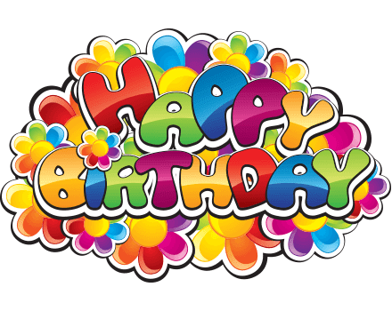 Colorful birthday sticker