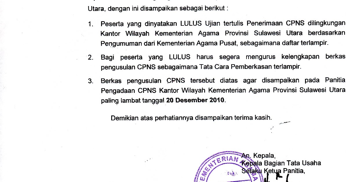 Surat Resmi & Seluk Beluknya: Contoh Surat Resmi Bagian II