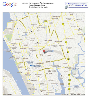 Villa Location Kochi Map