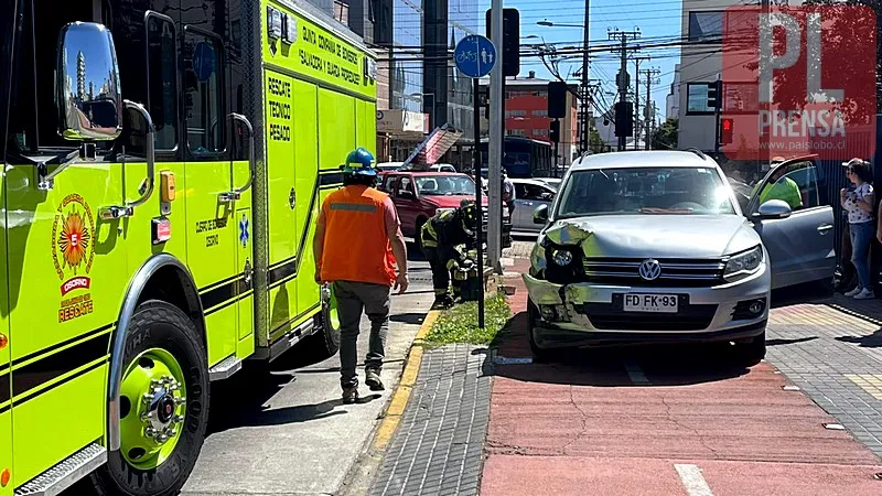 Accidente vehicular en el sector centro de Osorno