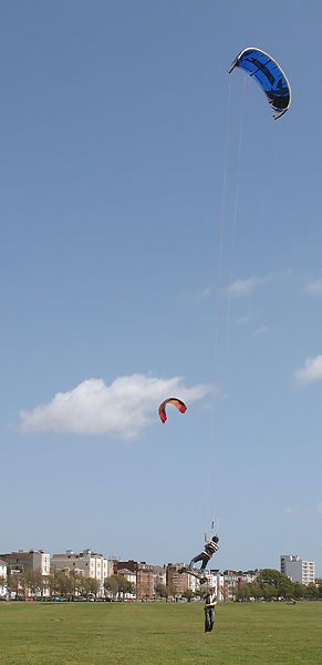 Also known as Kiteboarding or Land kiteboarding or flyboarding, 