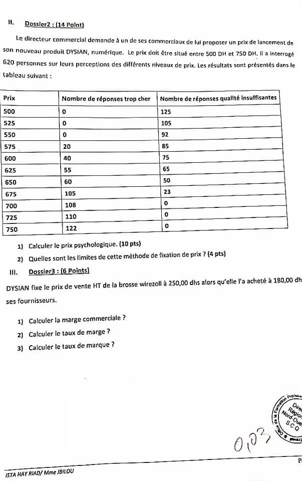 EFM régional Marketing fondamental TSC page 2