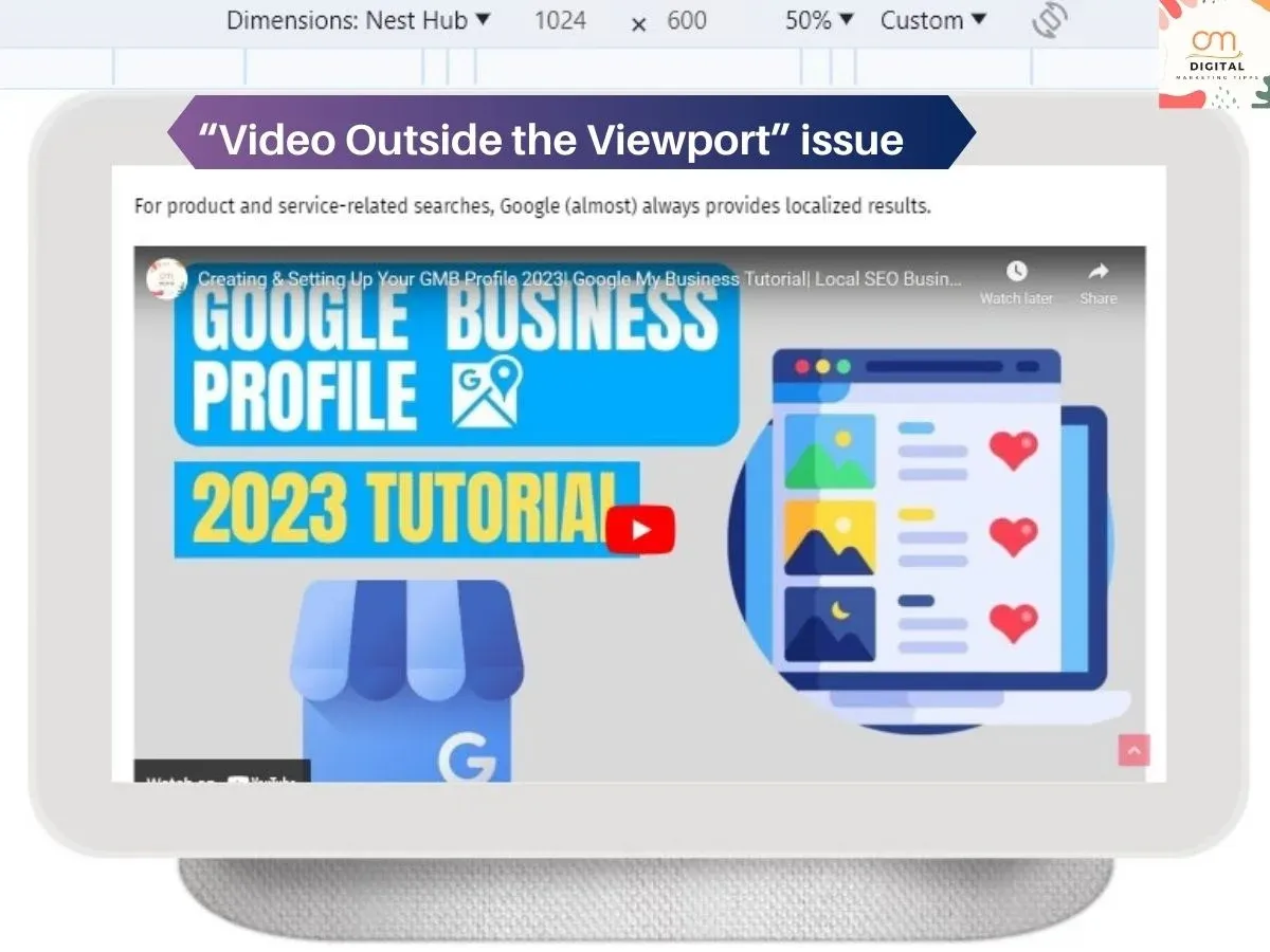 Video Outside the Viewport issue
