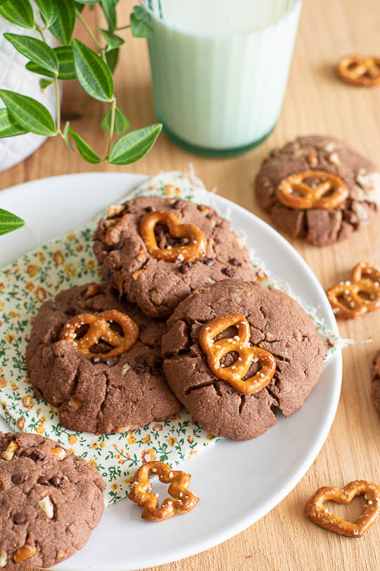 recette Cookies chocolat et bretzels